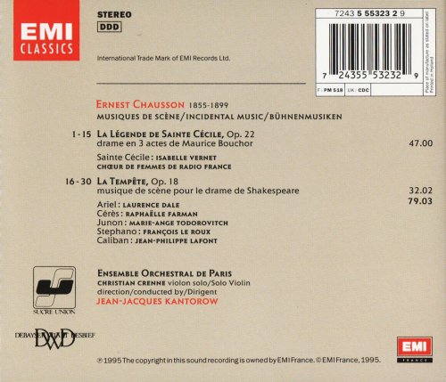 Jean-Jacques Kantorow - Chausson: La Légende de Sainte Cécile, La Tempête (2000)