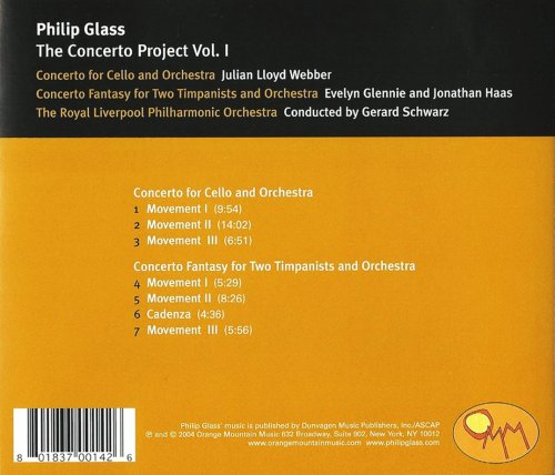 Julian Lloyd Webber, Evelyn Glennie, Jonathan Haas, Gerard Schwarz - Glass: The Concerto Project, Vol. 1 (2004)