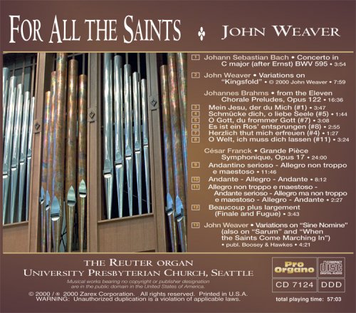 John Weaver - For All the Saints (2000/2020)