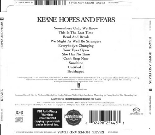 Keane - Hopes And Fears (2004) [Hi-Res+SACD]