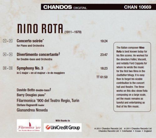 Davide Botto, Barry Douglas, Gianandrea Noseda - Nino Rota: Symphony No. 3, Divertimento concertante, Concerto soirée (2011) CD-Rip