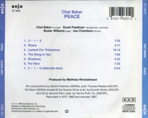 Chet Baker - Peace (1982) [1989]