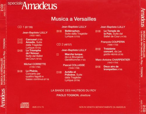 Paolo Tognon - Musica A Versailles: La Bande Des Hautbois Du Roy (2002)