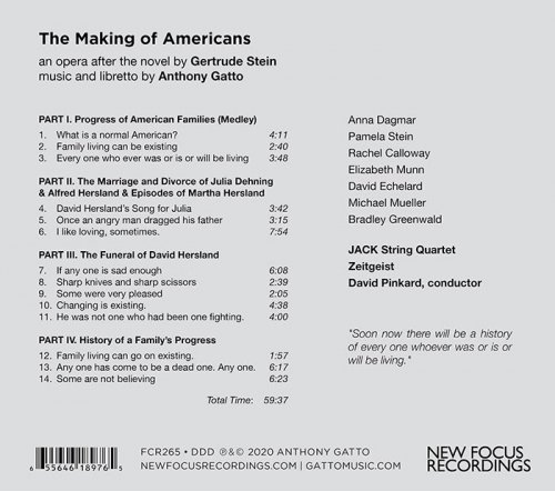 Anna Dagmar - Anthony Gatto: The Making of Americans (Radio Opera Version) (2020)