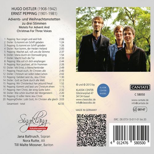 Ensemble Singklang - Pepping & Distler: Motets for Advent & Christmas (2020)