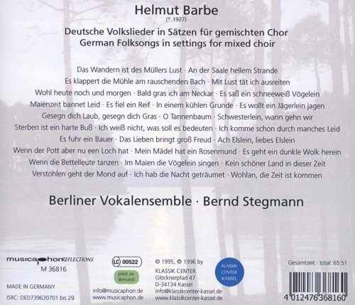 Berliner Vokalensemble - Deutsche Volkslieder (1995/2020)