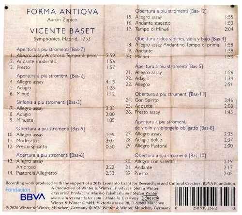 Forma Antiqva & Aarón Zapico - Baset (2020) [Hi-Res]