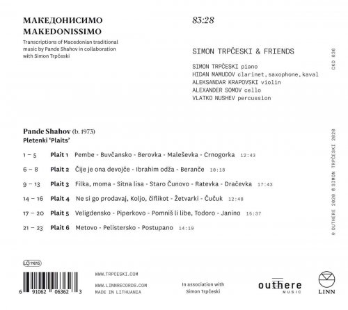 Simon Trpceski, Hidan Mamudov, Aleksandar Krapovski, Alexander Somov, Vlatko Nushev - Makedonissimo (2020) [Hi-Res]