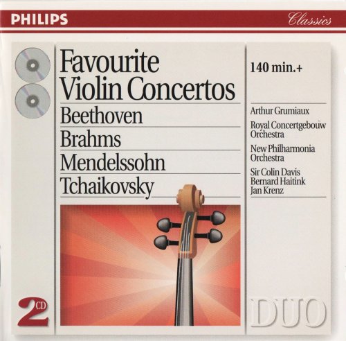 Artur Grumiaux - Favourite Violin Concertos: Beethoven, Tchaikovsky, Mendelssohn, Brahms (1994)