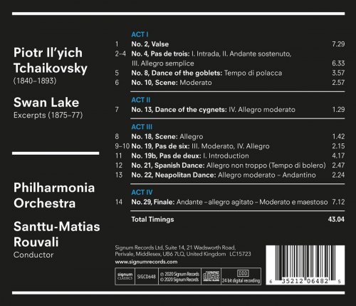 Philharmonia Orchestra & Santtu-matias Rouvali - Piotr Ilyich Tchaikovsky: Swan Lake (2020) [Hi-Res]