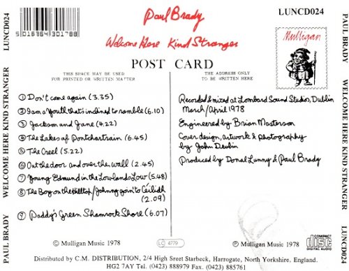 Paul Brady - Welcome Here Kind Stranger (Reissue) (1978/1994)
