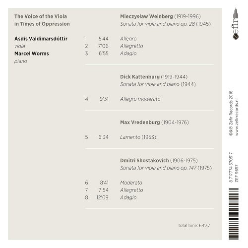 Ásdís Valdimarsdóttir, Marcel Worms - The Voice of the Viola in Times of Oppression (2018) [Hi-Res]