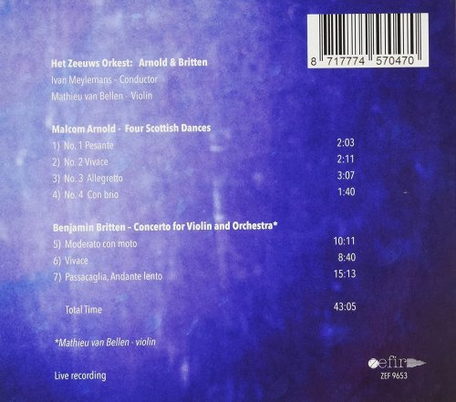 Mathieu van Bellen, Zeeland Orchestra & Ivan Meylemans - Arnold & Britten Works for Violin & Orchestra (Live) (2018) [Hi-Res]