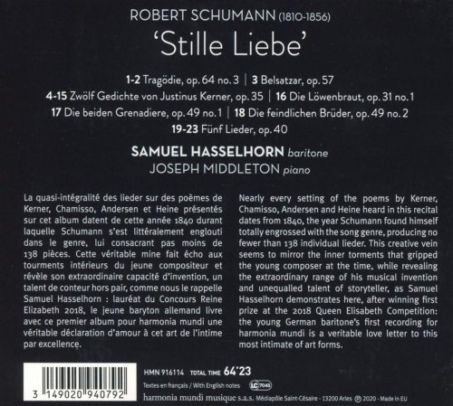 Joseph Middleton & Samuel Hasselhorn - Schumann: Stille Liebe (2020) [Hi-Res]