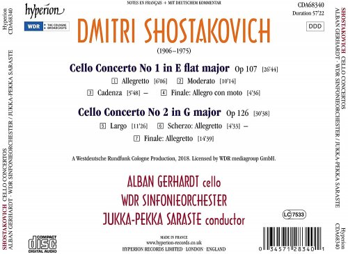 Alban Gerhardt, WDR Sinfonieorchester & Jukka-Pekka Saraste - Shostakovich: Cello Concertos (2020) [Hi-Res]
