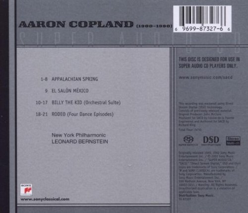 Leonard Bernstein, New York Philharmonic - Copland: Appalachian Spring Ballet Suite, El Salón México, Billy the Kid Suite, Four Dance Episodes from Rodeo (2003) [SACD]