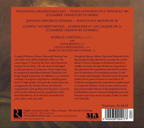 Aurelia Visovan, Anna Besson, Cecilia Bernadini, Marcus Van den Munckhof - Mozart, Hummel & Beethoven: Concerto, Sonate, Symphony (2020) [Hi-Res]