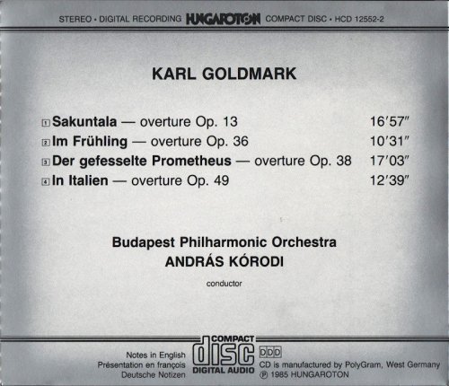 Budapest Symphony Orchestra, András Kórodi - Goldmark: Overtures (1985)