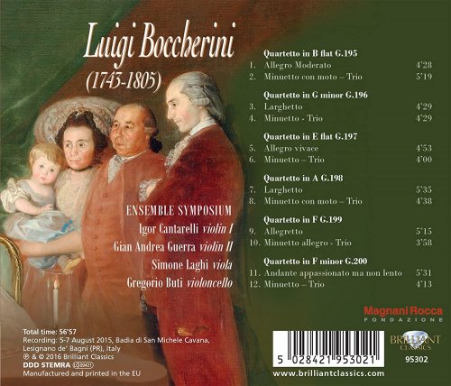 Ensemble Symposium - Boccherini: String Quartets, Op. 26 (2016) [Hi-Res]