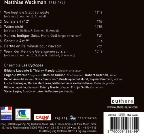 Benoît Arnould, Eugénie Warnier, Ensemble Les Cyclopes, Bibiane Lapointe, Thierry Maeder - Matthias Weckman: Abendmusiken (2011) [Hi-Res]
