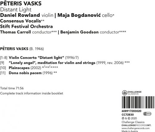 Daniel Rowland, Consensus Vocalis, Stift Festival Orchestra - Distant Light (2020) [Hi-Res]