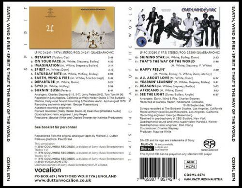 Earth, Wind & Fire - Spirit & That’s The Way Of The World (1976, 1975) [2020 SACD]