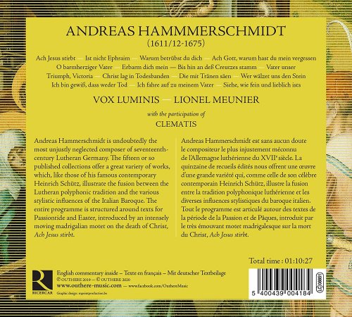 Lionel Meunier, Vox Luminis - Andreas Hammerschmidt: Ach Jesus stirbt (2020) [Hi-Res]