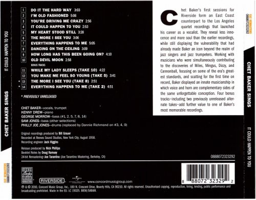 Chet Baker - It Could Happen To You (1958) [2010 OJC Remasters Series] CD-Rip