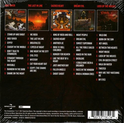 Dio - 5 Classic Albums (5 CD Box set) (2017)