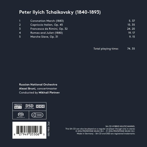 Russian National Orchestra & Mikhail Pletnev - Tchaikovsky Selections (2016) [Hi-Res]