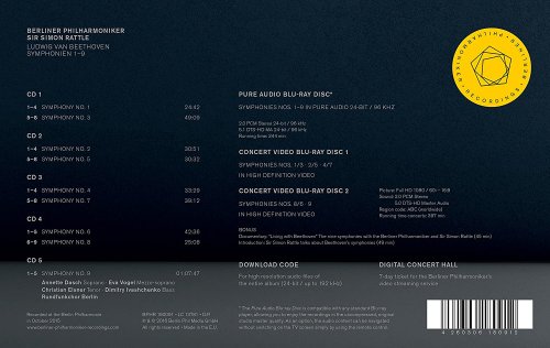 Berliner Philharmoniker, Rundfunkchor Berlin, Sir Simon Rattle - Beethoven: Symphonies Nos. 1-9 (2016) [Hi-Res]
