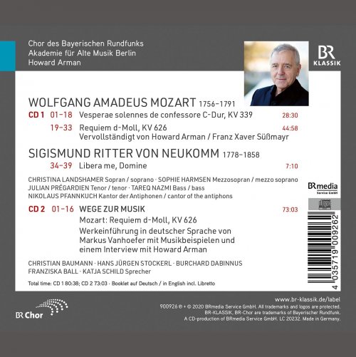Alte Akademie für Alte Musik Berlin, Howard Arman, Chor des Bayerischen Rundfunks - Mozart: Requiem in D Minor, K. 626 mit Werkeinführung (Live) (2020) [Hi-Res]