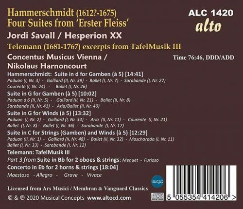Nikolaus Harnoncourt, Jordi Savall - German Baroque - Deutsches Barock - Hammerschmidt to Telemann (2020) [Hi-Res]