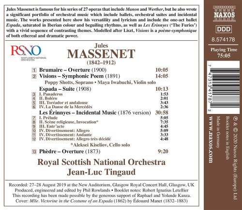 Royal Scottish National Orchestra, Jean-Luc Tingaud - Massenet: Orchestral Works (2020) [Hi-Res]