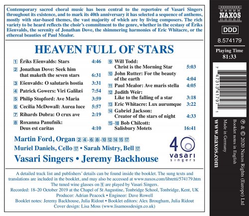 Martin Ford, Vasari Singers, Jeremy Backhouse - Heaven Full of Stars (2020) [Hi-Res]