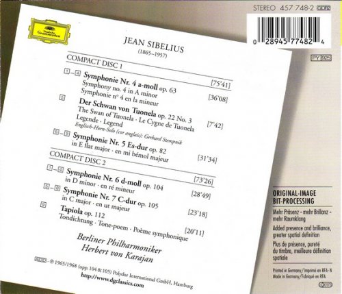 Berliner Philharmoniker, Herbert von Karajan - Sibelius: Symphonien Nos. 4-7 (1999)