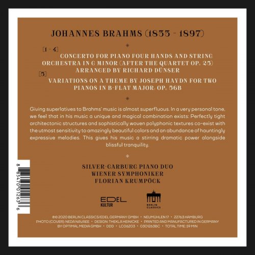 Silver Garburg Piano Duo & Wiener Symphoniker - Brahms: Piano Concerto after, Op. 25 / Haydn Variations (2020) [Hi-Res]
