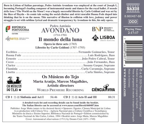 Guimarães, Rodrigues, Cabral, Fernandes, Gaspar, Caramuji, Simões, Os Músicos do Tejo, Marcos Magalhães - Avondano: Il mondo della luna (Excerpts) (2020) [Hi-Res]