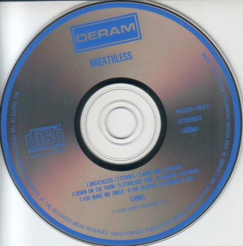 Camel - Breathless (1978) {1991, Japanese Reissue}