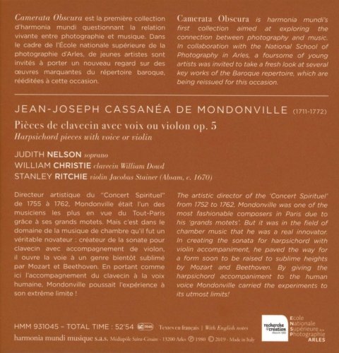 Judith Nelson, William Christie, Stanley Ritchie - Mondonville: Pieces de clavecin avec voix ou violon (2019) CD-Rip