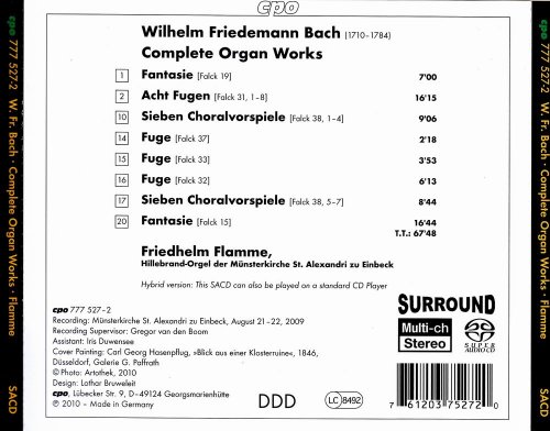 Friedhelm Flamme - Wilhelm Friedemann Bach: Complete Organ Works (2010) [SACD]