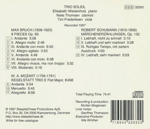 Trio Soleil - Bruch, Mozart, Schumann: Music for Clarinet, Viola and Piano (1997)