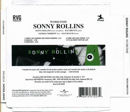 Sonny Rollins - Worktime (1955)  320 kbps+CD Rip
