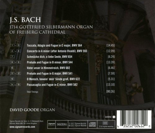 David Goode - J.S. Bach: 1714 Silbermann Organ of Freiberg Cathedral (2011) [Hi-Res]
