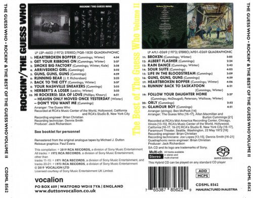 The Guess Who - Rockin' & The Best Of The Guess Who Volume II   (1972, 1973) [2019 SACD]