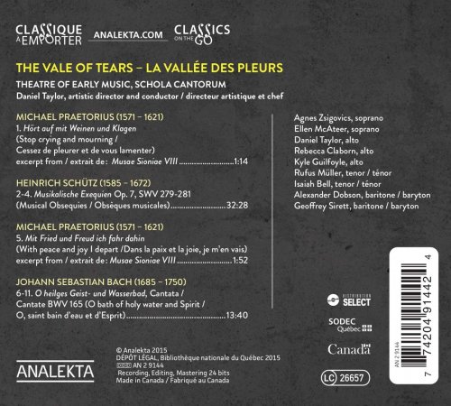 Theater of Early Music, Schola Cantorum, Daniel Taylor - The Vale of Tears (2015) [Hi-Res]