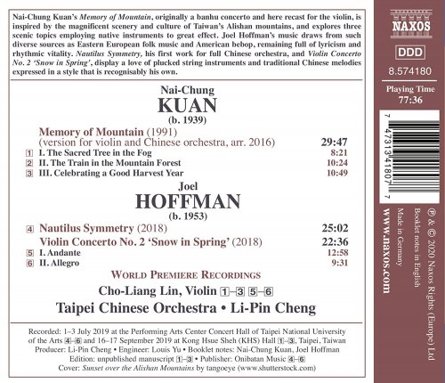 Cho-Liang Lin, Taipei Chinese Orchestra, Li-Pin Cheng - Nai-Chung Kuan & Joel Hoffman: Chinese Orchestral Works (2020) [Hi-Res]