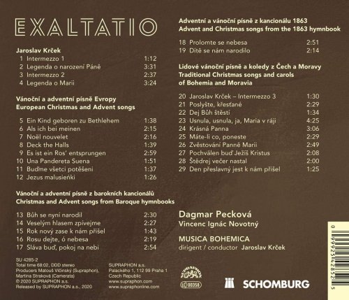 Dagmar Pecková, Musica Bohemica, Jaroslav Krček - Exaltatio - Christmas Carols (2020) [Hi-Res]