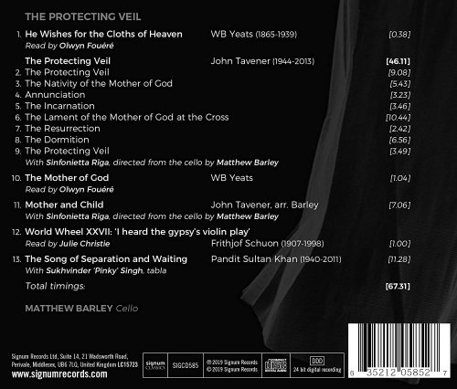 Matthew Barley, Sinfonietta Rīga, Sukhvinder Singh Pinky - Tavener: The Protecting Veil (2019) [CD-Rip]