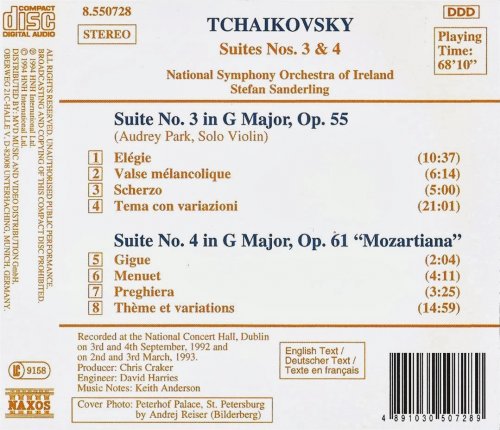 Stefan Sanderling - Tchaikovsky: Suites for Orchestra Nos. 3 & 4 (1994)